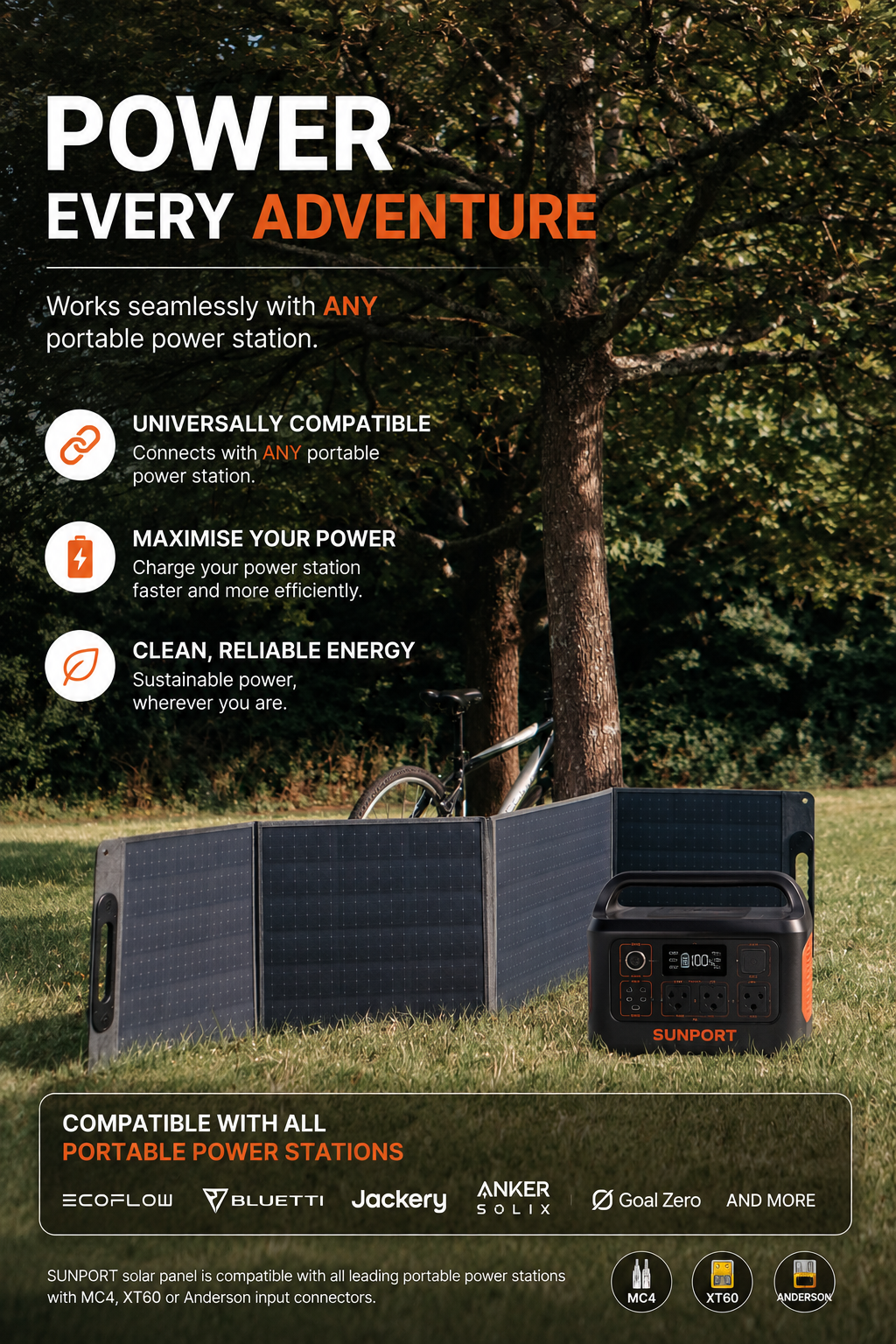 SUNPORT 200W Foldable Solar Panel – Portable Solar Charger